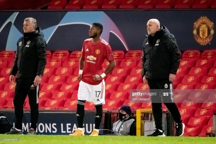 Champions League: Solskjaer explains why Fred wasn't taken off before red card against PSG