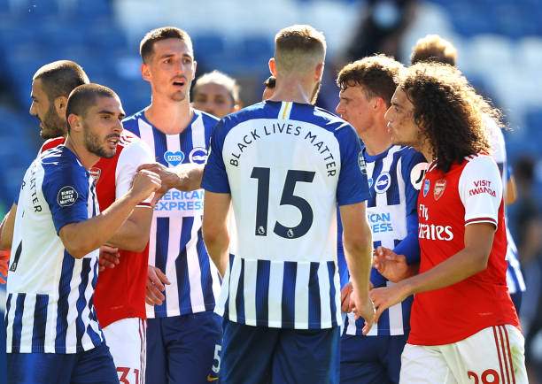 Punishment for Arsenal star who grabbed Brighton striker by the throat has been given