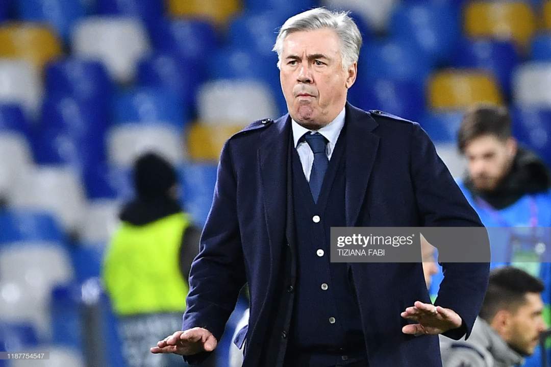 EPL: Ancelotti reveals why he received red card after Everton's 1-1 draw with Man Utd