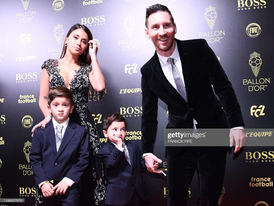 Messi and Aubameyang in lovely Christmas shoots with their families (See photos)