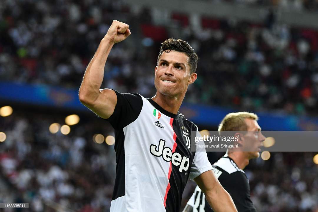 Cristiano Ronaldo Of Juventus Celebrates Scoring His Sides Second Picture Id1163338011?s=28