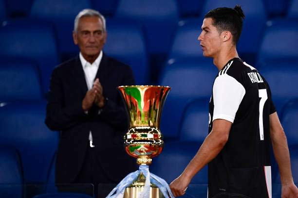 Cristiano Ronaldo Of Juventus Fc Looks Dejected During The Awards At Picture Id1220824563?k=6&m=1220824563&s=&w=0&h=kXVyxzrChXjeBXdHeh4xLa2WM LrkJPyPbUUb7Q0SoE=
