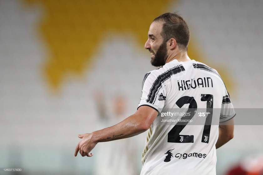 Gonzalo Higuain reacts as Juventus coach, Pirlo takes final decision on his future