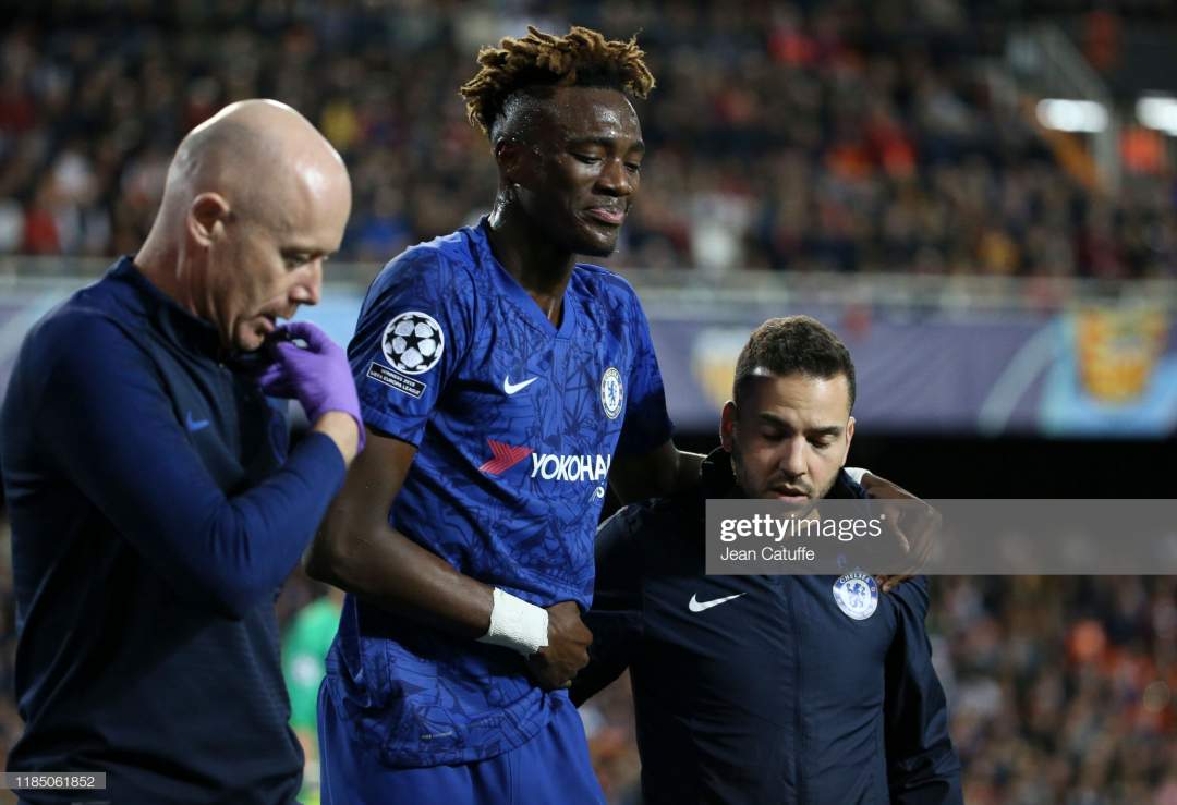 Champions League: What Tammy Abraham said after being injured in Chelsea's 2-2 draw with Valencia