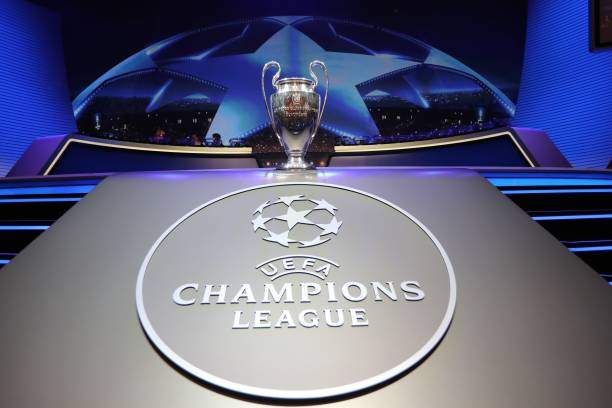 The Champions League Trophy Stands On Display During The Uefa League Picture Id838611242?k=6&m=838611242&s=&w=0&h=x_7eQ8guNEe5wAsGG5GawmIIEnOVDZ_b7vTG5v7QaYs=