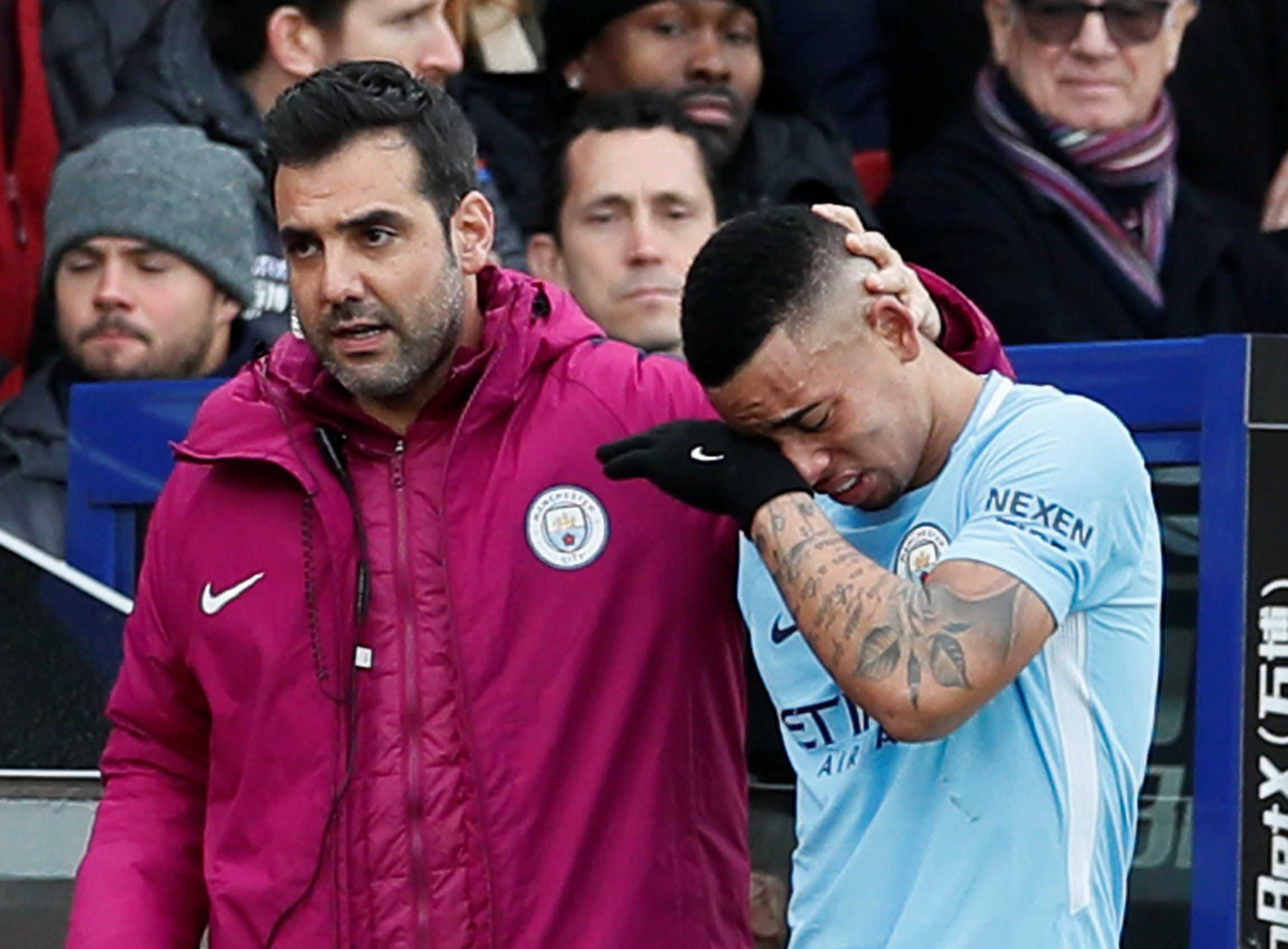 Manchester City striker Garbiel Jesus suffers collateral ligament damage