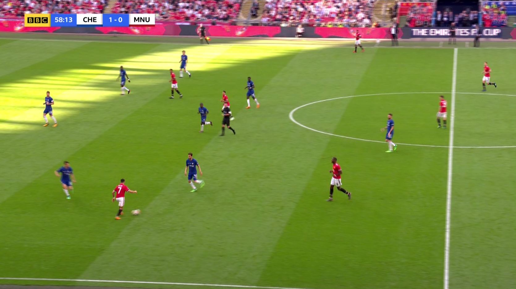 Sanchez received a pass from Pogba. (BBC)