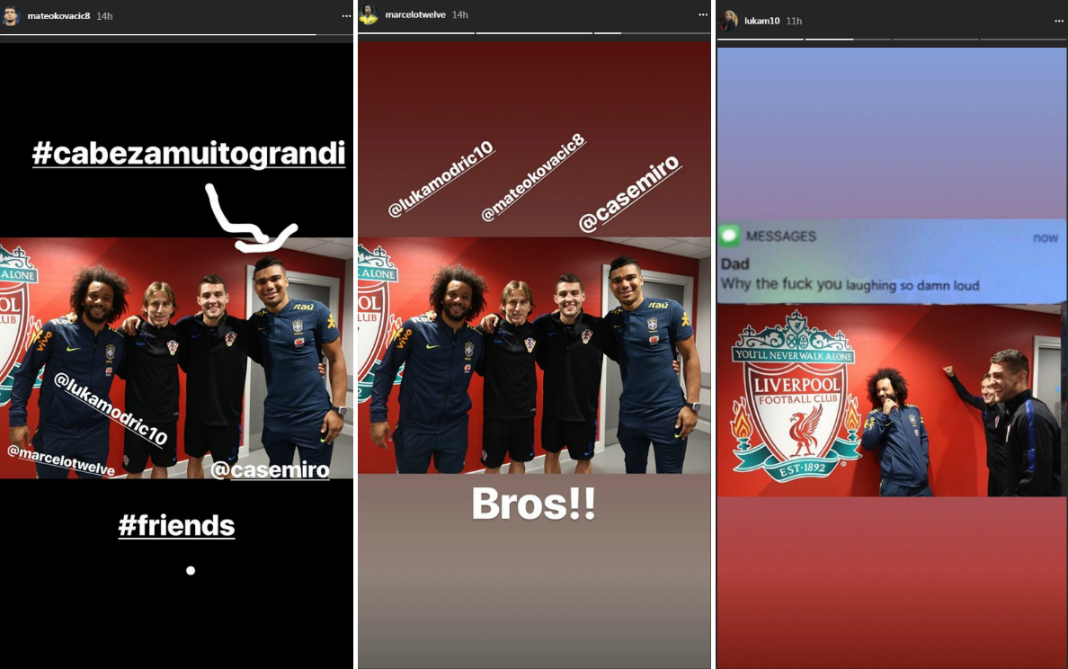 Fans go crazy as Marcelo and Real Madrid teammates appear to troll Liverpool at Anfield - but is all what it seems?