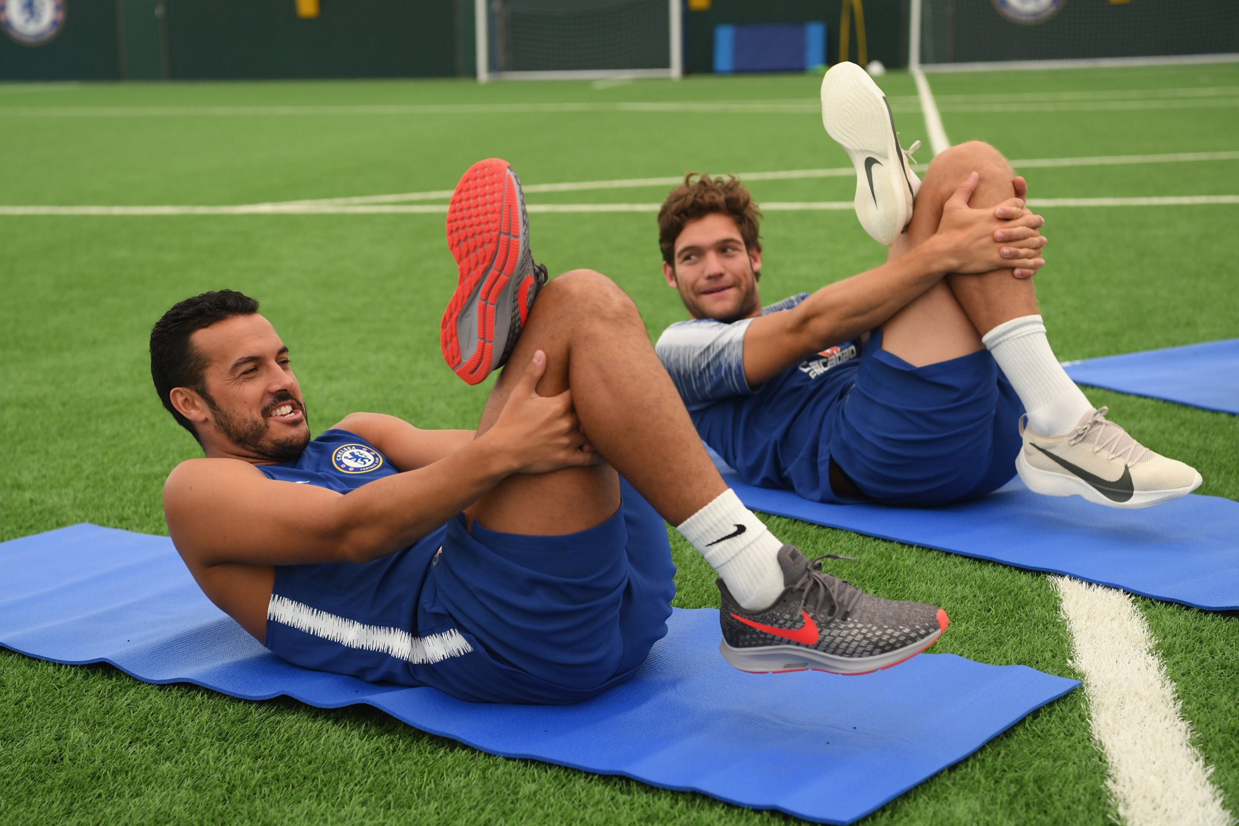 Antonio Conte was at Cobham training ground for day one of Chelsea's pre-season