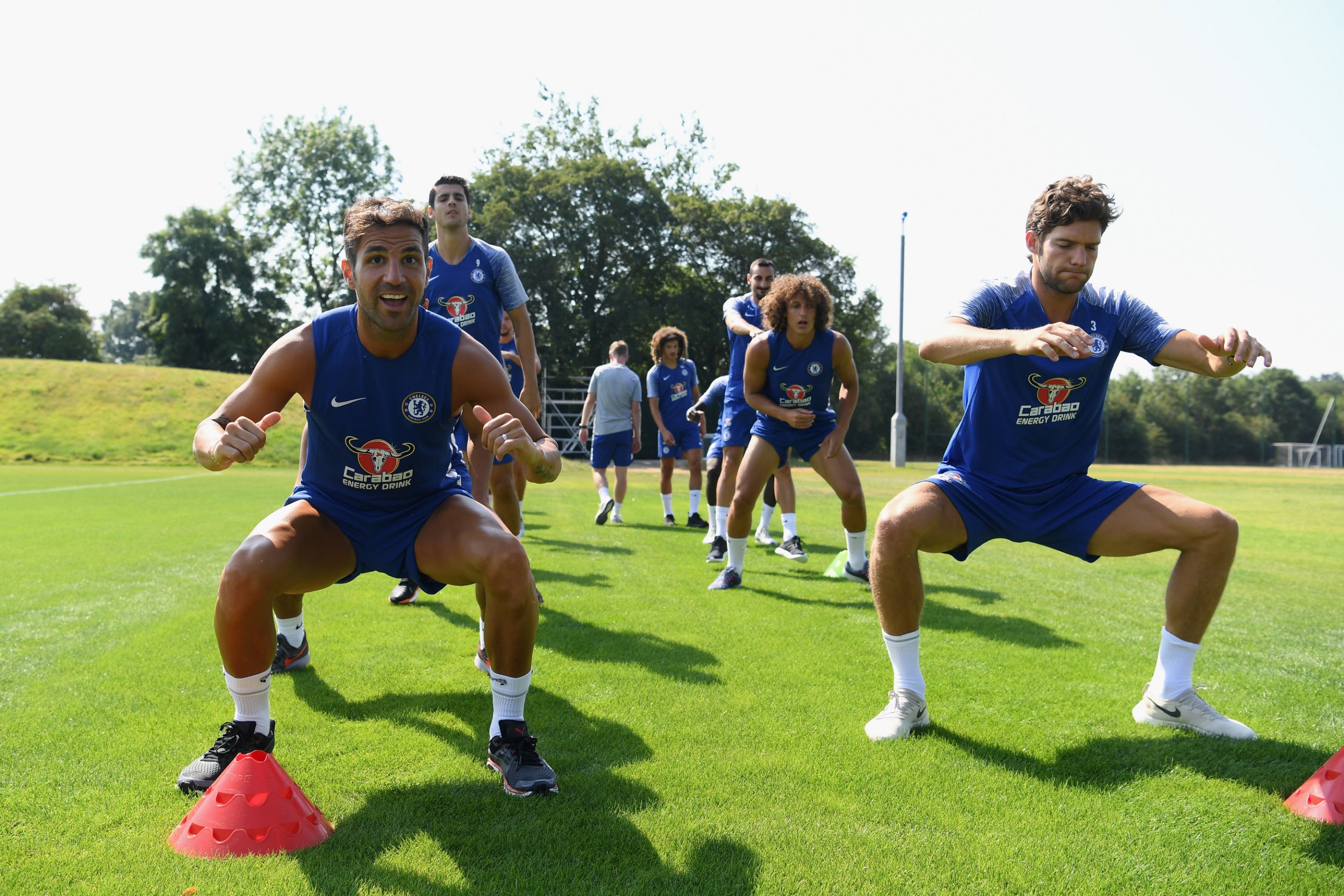 Antonio Conte was at Cobham training ground for day one of Chelsea's pre-season