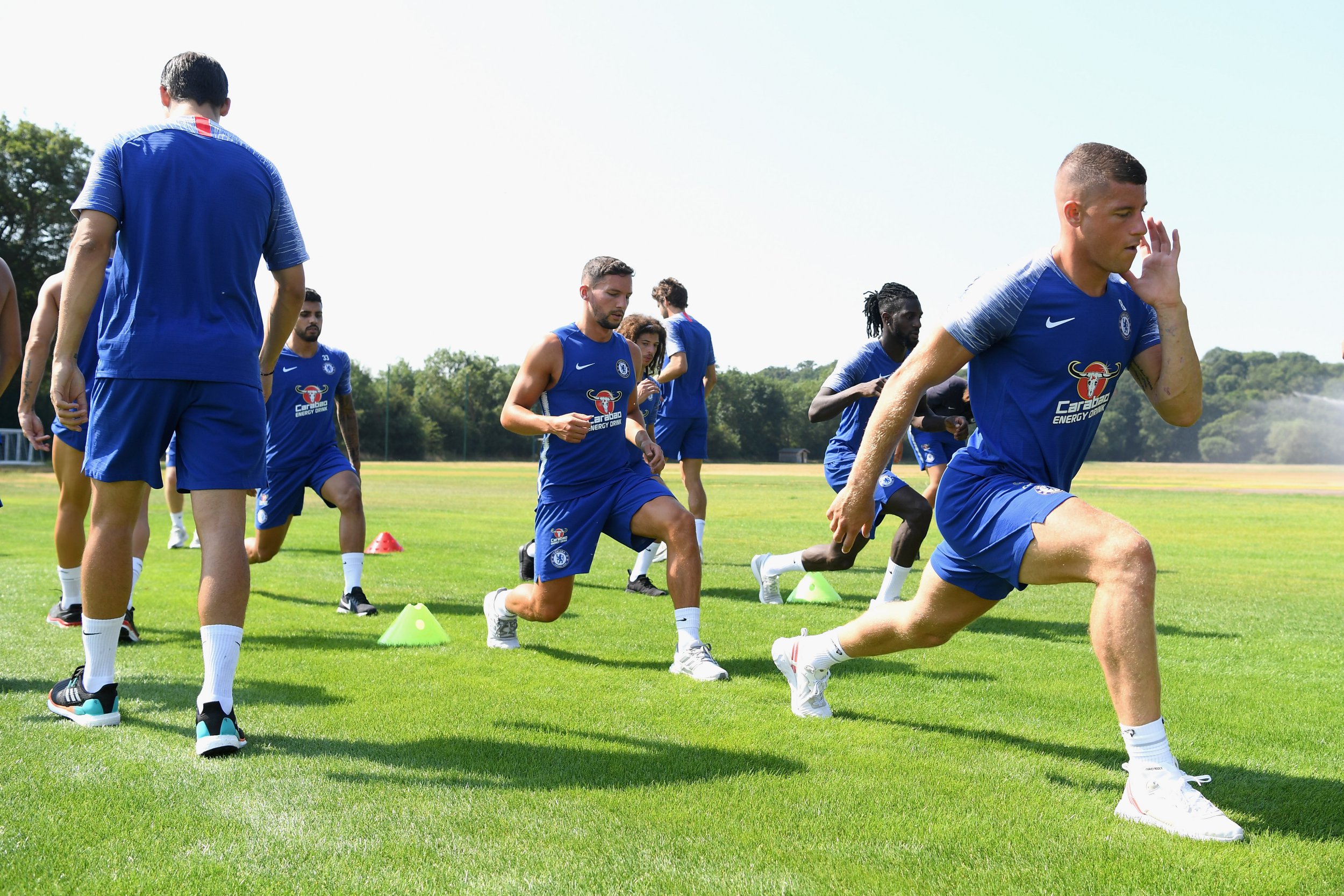 Antonio Conte was at Cobham training ground for day one of Chelsea's pre-season