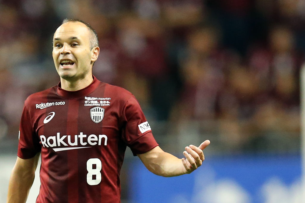 Andres Iniesta combines with Lukas Podolski to score outrageous opening goal for Vissel Kobe