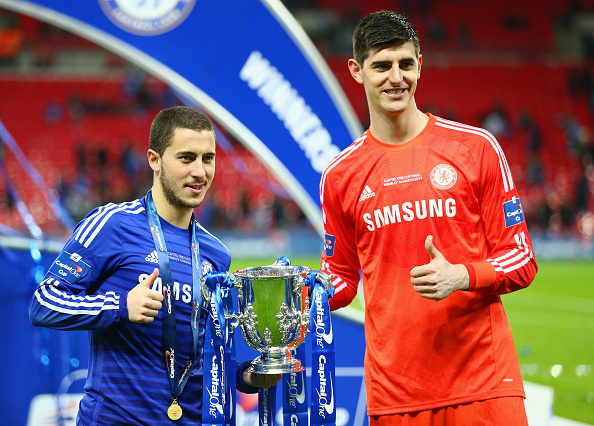 Thibaut Courtois sends message to Chelsea star Eden Hazard over Real Madrid transfer move