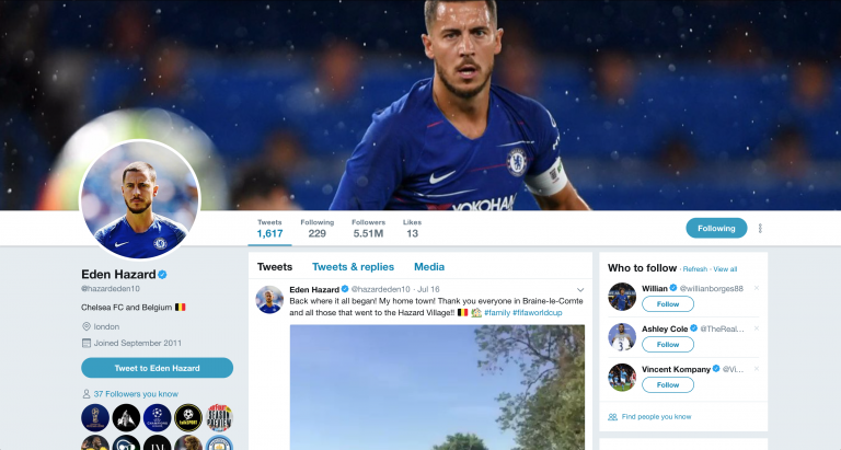 Eden Hazard drops hint over Chelsea's new captain on social media