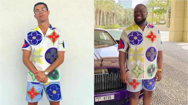 Ronaldo 'attacked' by teammates after wearing same outfit Hushpuppi wore before his arrest (photo)