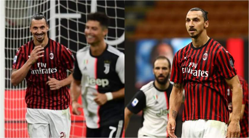 Ibrahimovic makes funny gesture at Ronaldo before taking penalty against Juventus