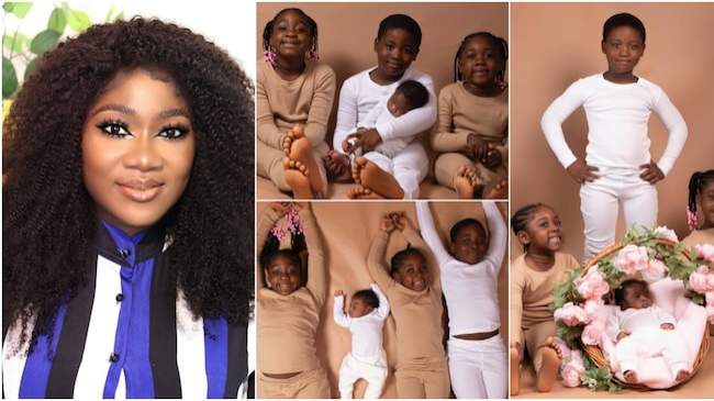 Mercy Johnson shares official photos of her newborn daughter, says she's proof that the heart is elastic