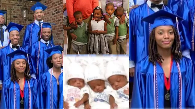 Beautiful photo of sextuplets who graduated together on same day breaks the internet