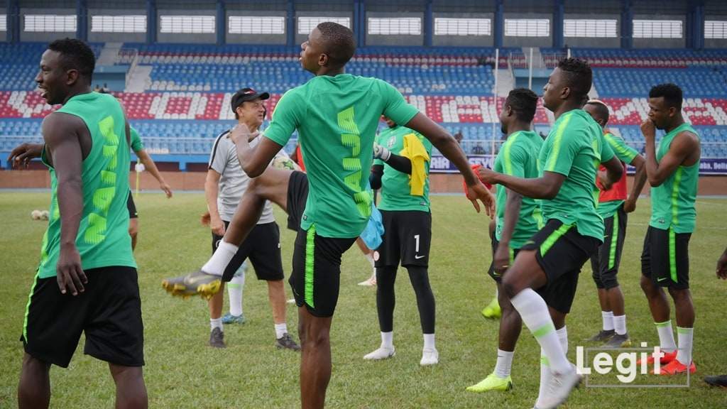 Here is what Musa, Iwobi, Ighalo were spotted doing as Nigeria prepare for Seychelles (photos)