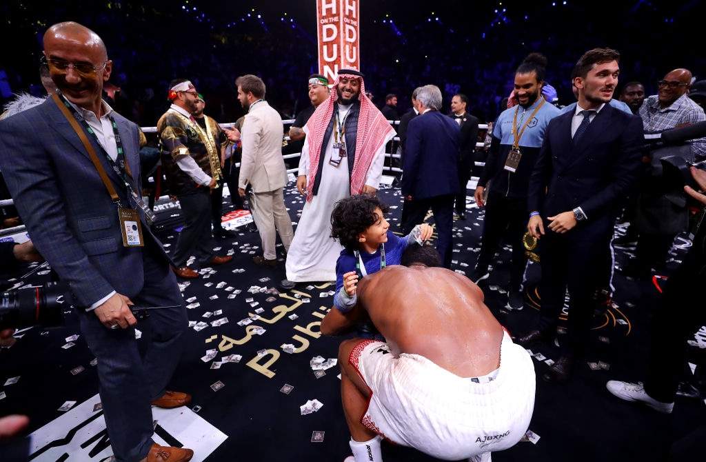 Anthony Joshua shows of beautiful daughter after heavyweight victory over Ruiz