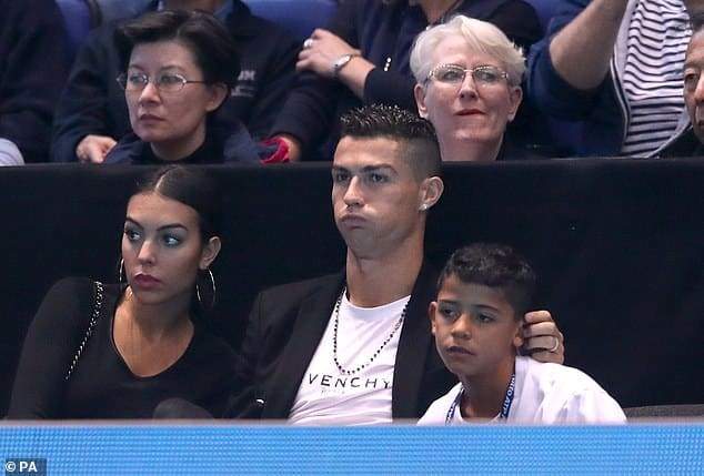 Ronaldo shows he can make a good goalkeeper as he takes babymama Rodriguez to watch tennis (photos)