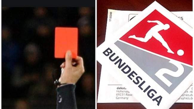 German league return in controversy with red card and a goal scored inside 4 minutes