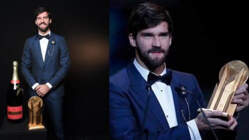 Breaking: Liverpool goalie Alisson Becker clinches another prestigious award (Photo/video)