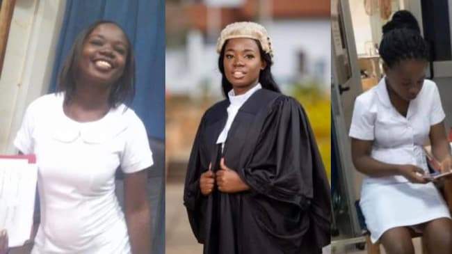 Meet beautiful young lady who works as lawyer by day, nurse at night (photos)