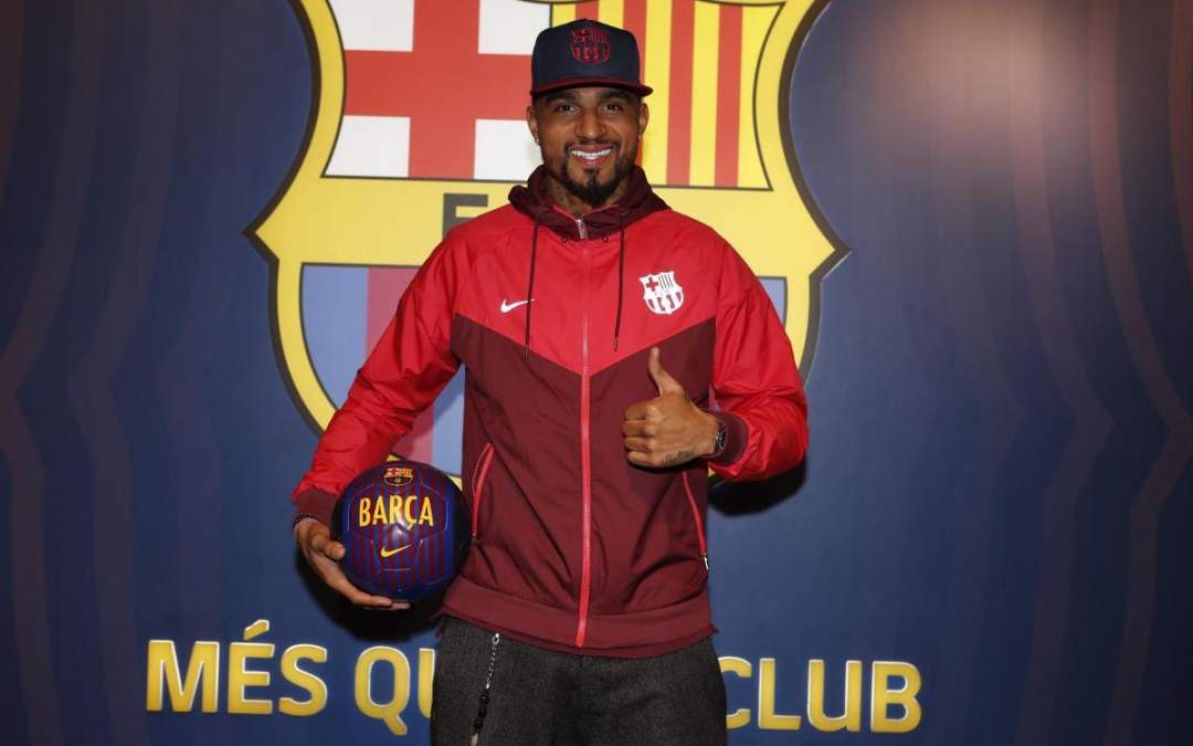 See 7 beautiful photos as Kevin-Prince Boateng completes shock loan move to Barcelona