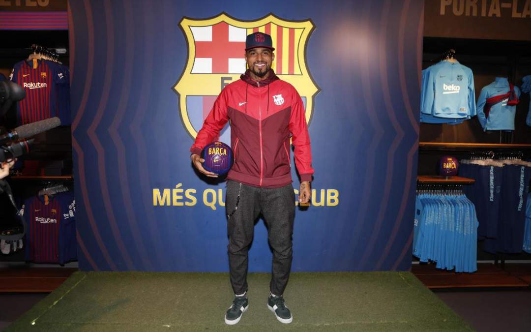 See 7 beautiful photos as Kevin-Prince Boateng completes shock loan move to Barcelona