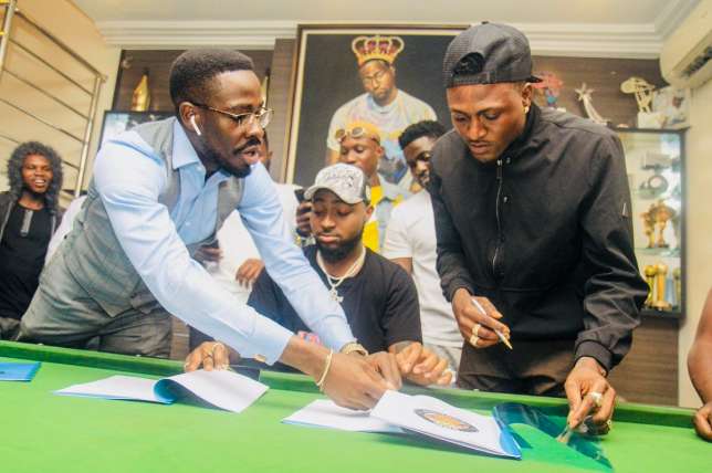 'Welcome To DMW...' Davido Signs Idowest To Record Label