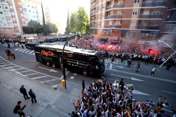 Valencia team bus with players involved in road accident after Copa del Rey triumph