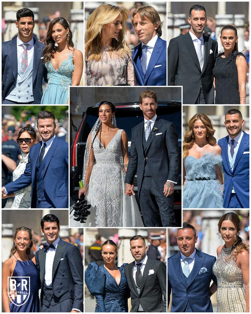 Here's how football stars reacted in Ronaldo's absence during Sergio Ramos wedding (photos)