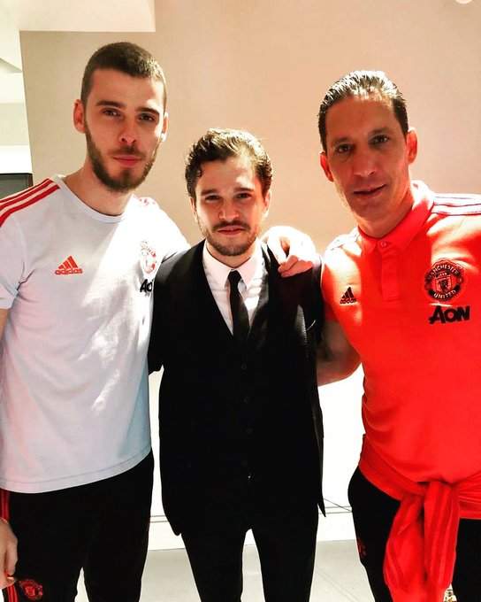 Game of Thrones actor pays Manchester United stars surprise visit at Old Trafford (Photos)