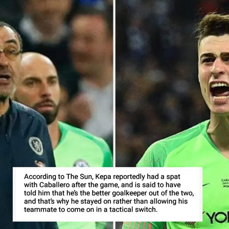 Kepa Arrizabalaga attacks 1 Chelsea teammate after EFL Cup defeat against Man City