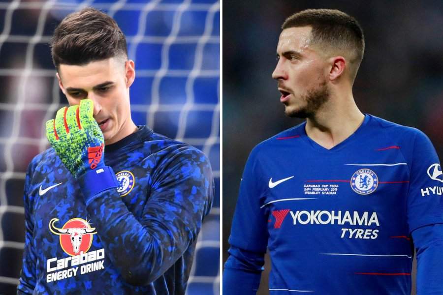 Hazard reveals what Chelsea players did to Kepa for snubbing Sarri's orders