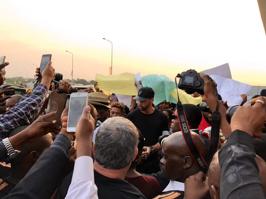 Man United legend Rio Ferdinand receives heroic welcome as he visits Nigeria a second time (photos)