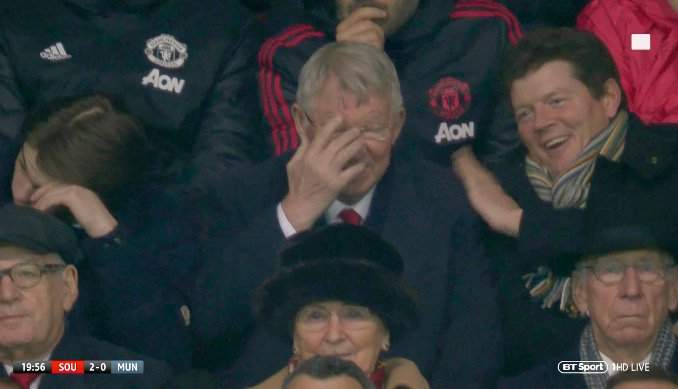 Revealed: What Alex Ferguson was caught doing when Southampton scored 2 quick goals Man United