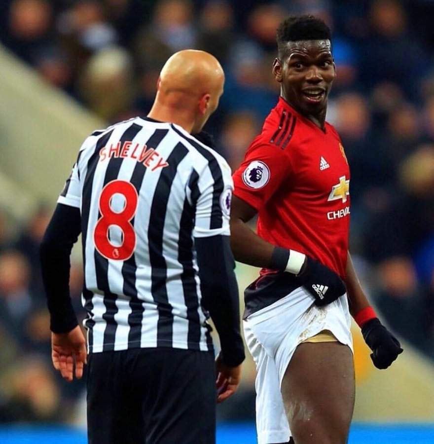 Pogba mocks Newcastle star on social media following his horrific challenge that went unpunished
