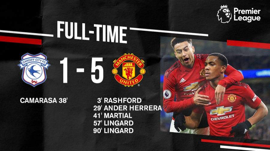 Ole Gunnar Solskjaer leads Manchester United to dream start as Lingard scores twice in Cardiff thrashing