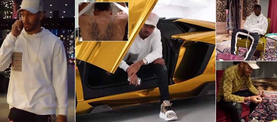 Arsenal star celebrates Christmas with a £270,000 gold Lamborghini