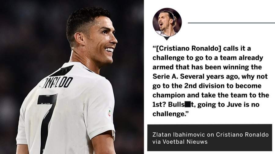 Zlatan Ibrahimovic lashes out at Cristiano Ronaldo after his mega money move to Juve