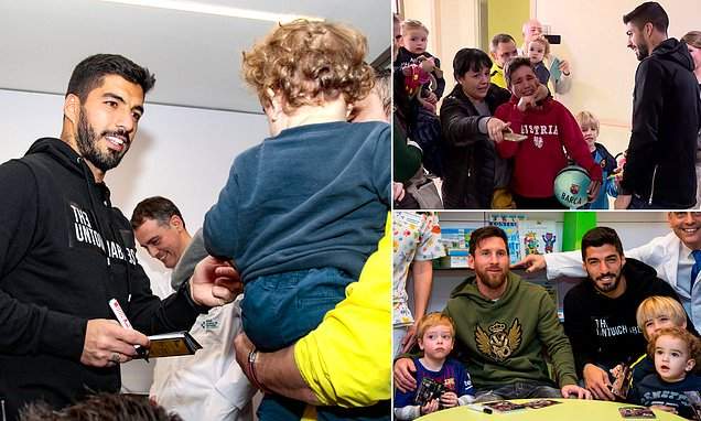 Messi and Suarez leave young boy in tears after visit to Barcelona hospital (photo)