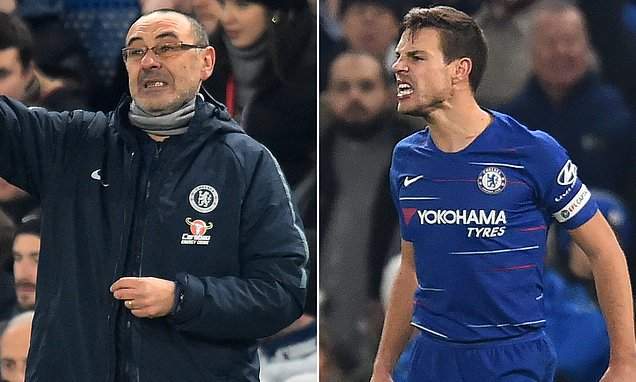 2 Chelsea stars and Sarri involved in fierce argument after defeat at Arsenal