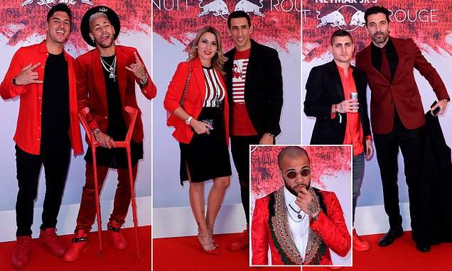 PSG stars celebrate Neymar's 27th birthday anniversary in style with a touch of red (photos)