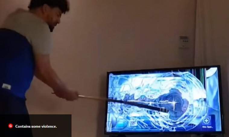 Football fan goes viral for breaking his smart TV each time his team loses (photos)