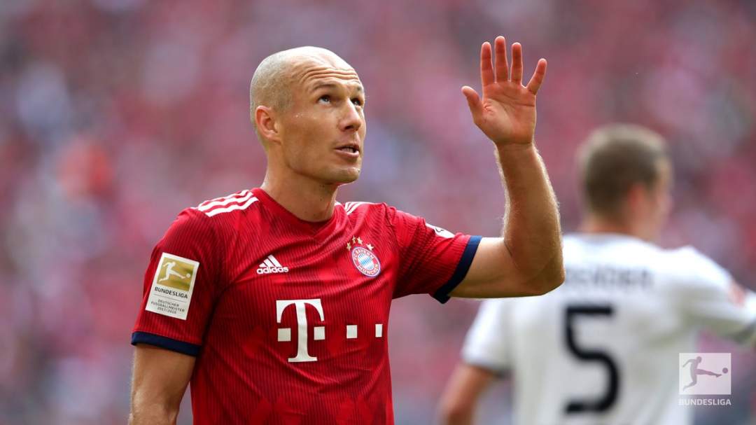 Arjen Robben Scores Spectacular Volley As Bayern Munich Comes From Behind(Video)