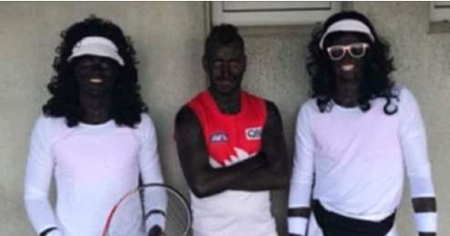 Fans 'attack' footballers who painted their bodies black to look like Serena and Venus Williams