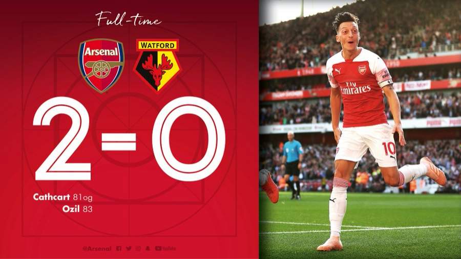 Arsenal beat Watford in tough Premier League tie as Manchester City return to the top after win over Brighton