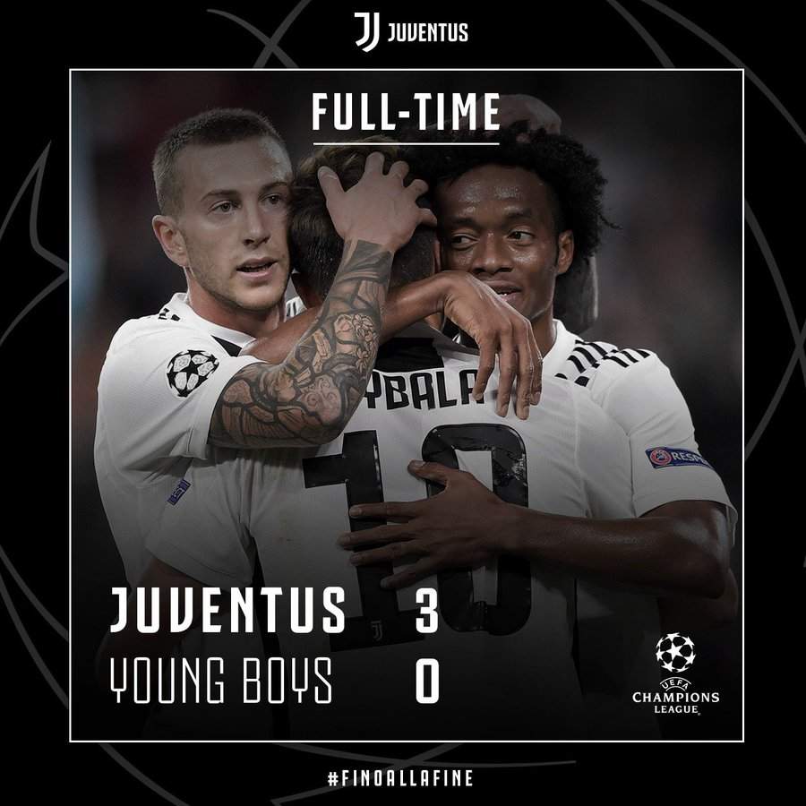 Ronaldo serves 1-match ban as Dybala scores hat-trick in Juventus Champions League win over Young Boys
